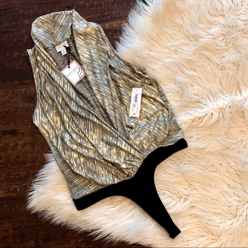 NWT Gold Shimmery Bodysuit